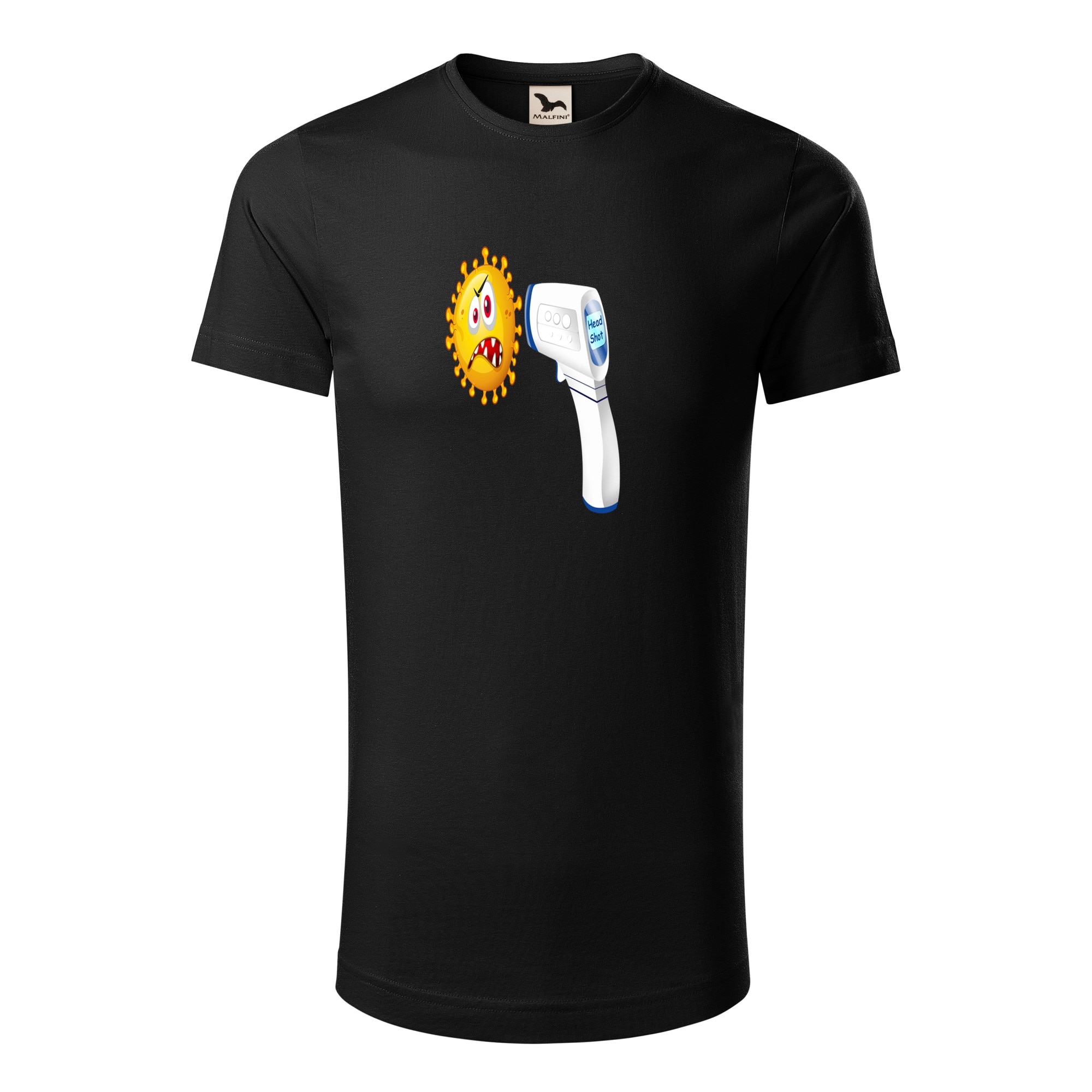 Tricou barbati clasic, Malfini, Headshot, Negru, S