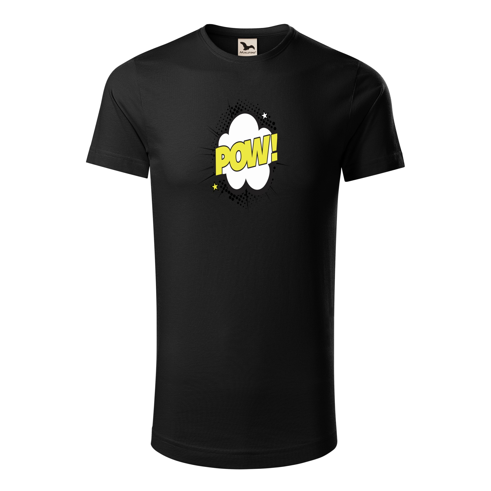 Tricou barbati clasic, Malfini, Comic Pow, Negru, S
