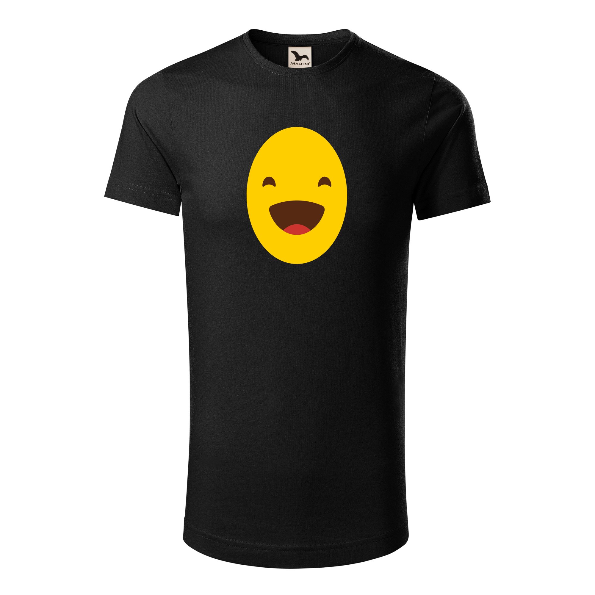 Tricou barbati clasic, Malfini, Emoji Smile Mouth Open, Negru, S