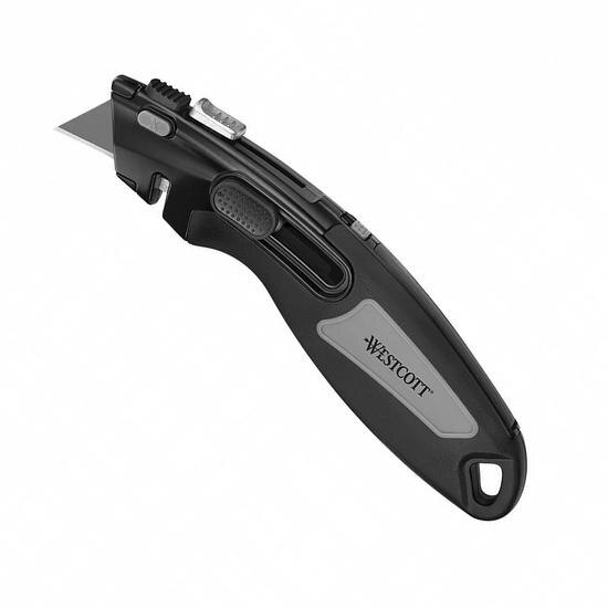 Cutter profesional, 3 functiuni, lama trapezoidala (3 rezerve), Westcott Zinc Alloy