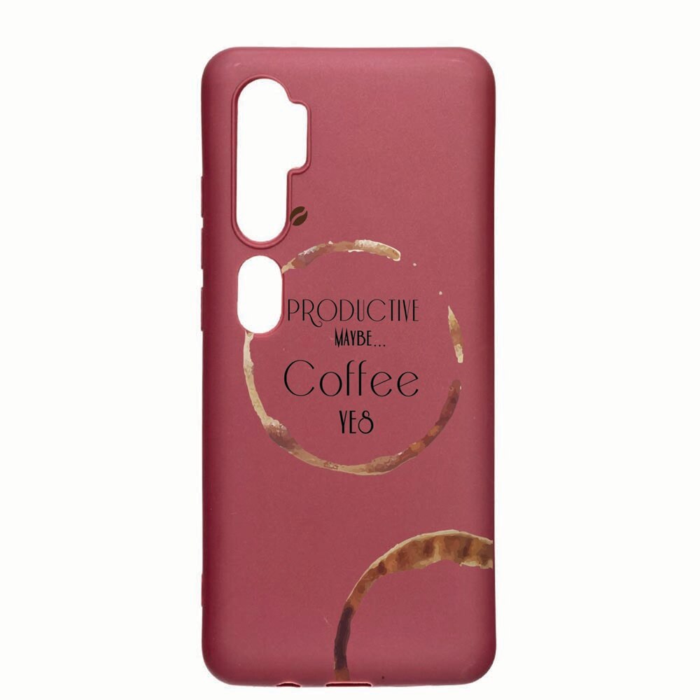 Husa Xiaomi Mi Note 10, Coffee, rezistenta la uzura, anti-alunecare, din silicon Premium, Pomegranate 33