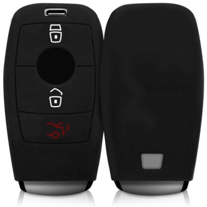 Калъф за автомобилен ключ за Mercedes Benz, Smart Key, силикон, черен, 42980.01