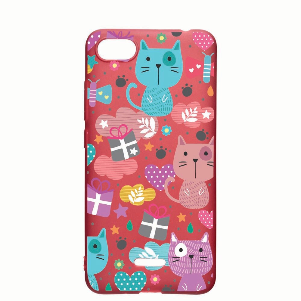 Husa Apple iPhone SE 2 / iPhone 7 / iPhone 8, Lovely Cat, rezistenta la uzura, anti-alunecare, din silicon Premium, Pomegranate 41