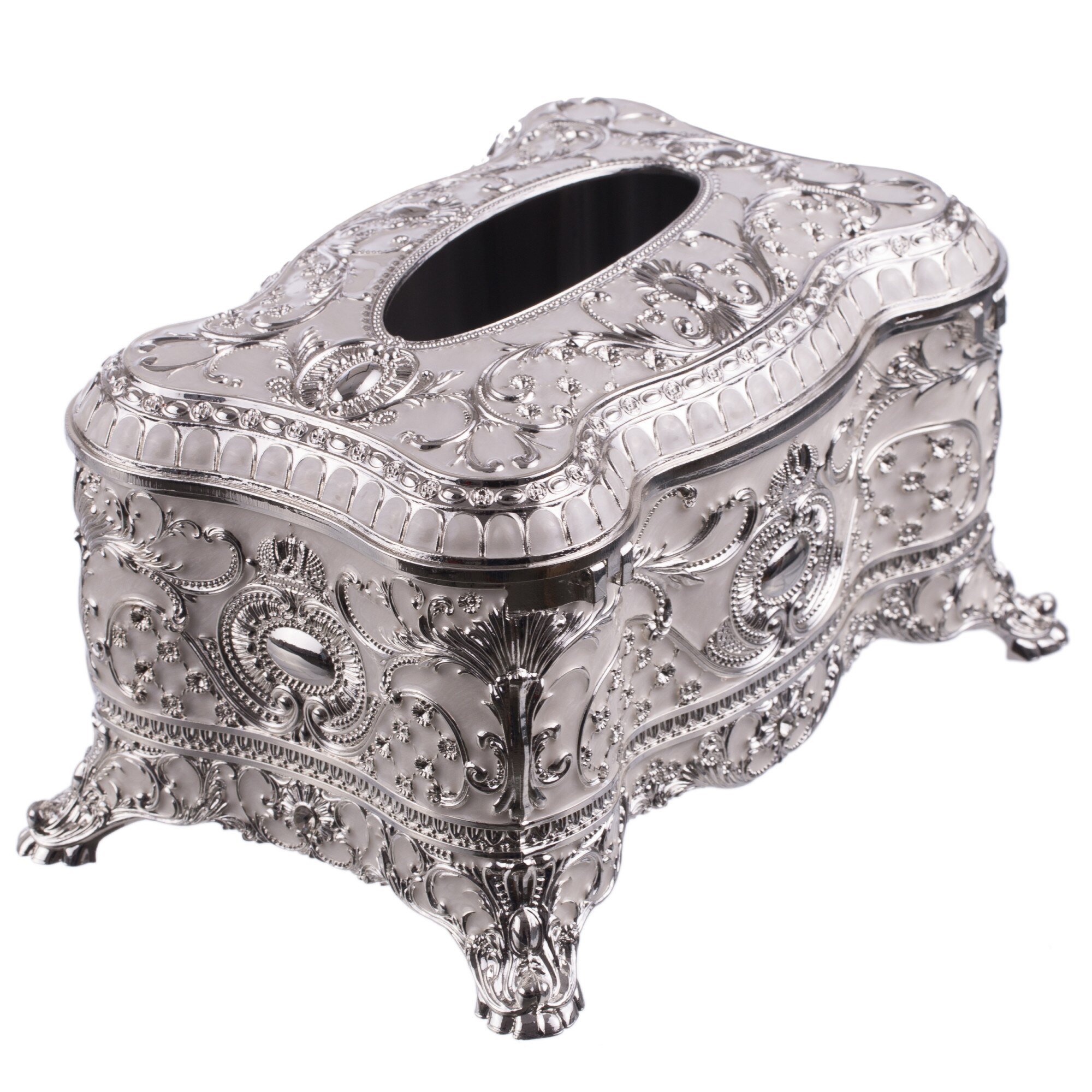 Cutie servetele argintata 22,7*15,4*13cm