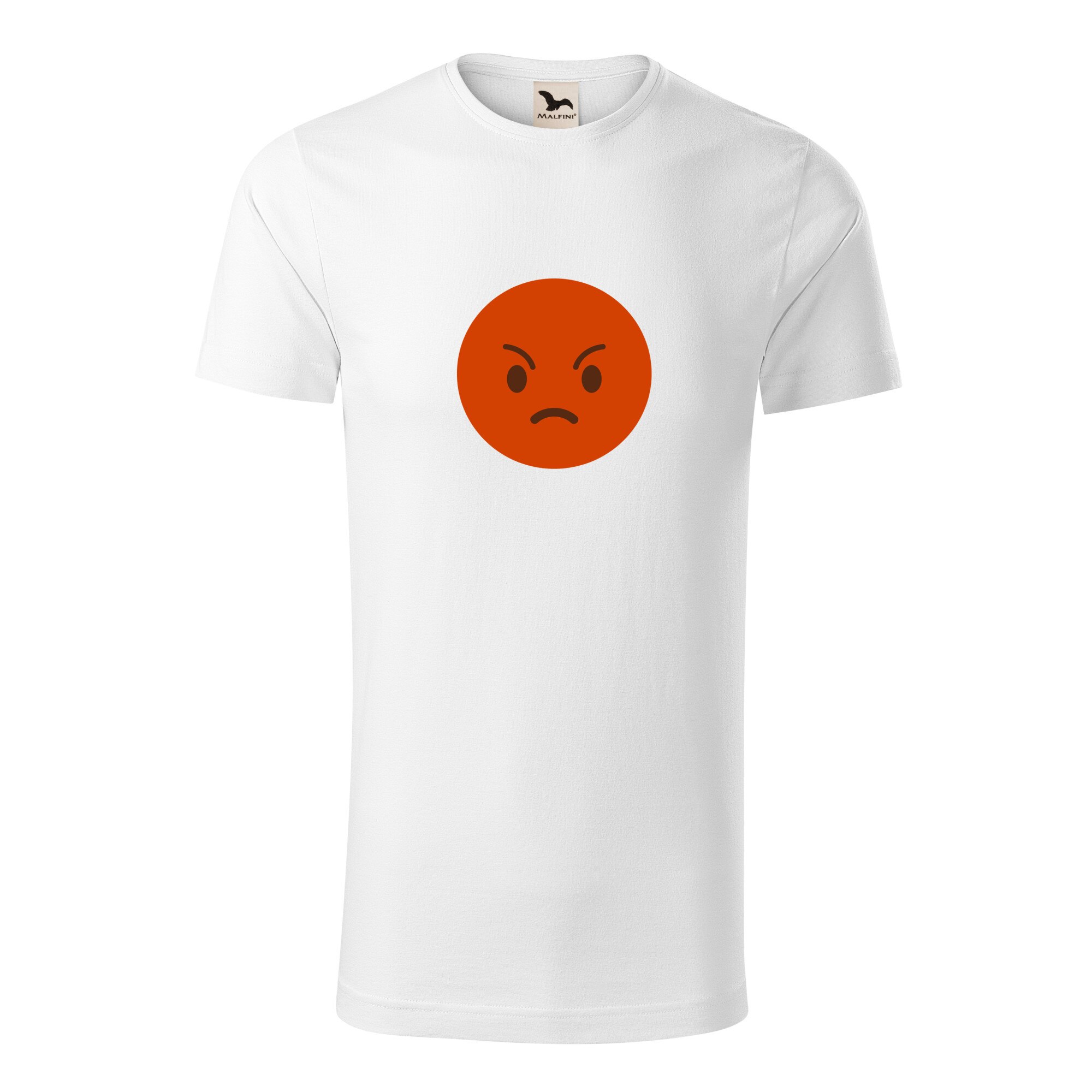 Tricou barbati clasic, Malfini, Emoji Angry Face, Alb, S