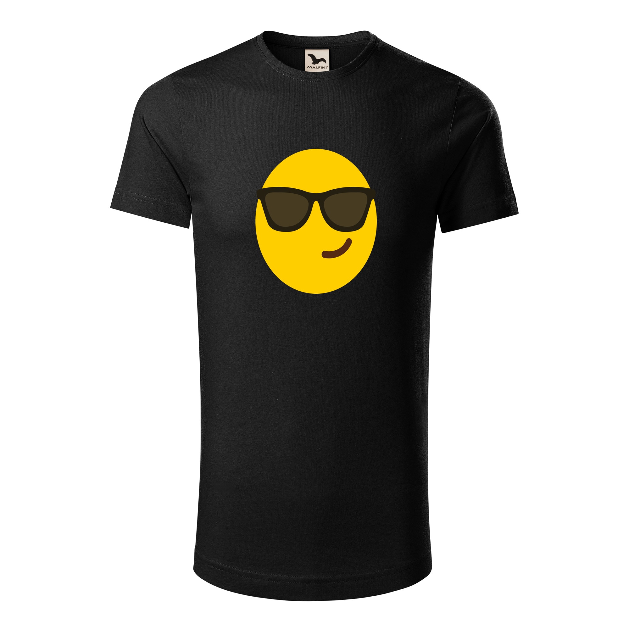 Tricou barbati clasic, Malfini, Emoji Cool Face, Negru, S