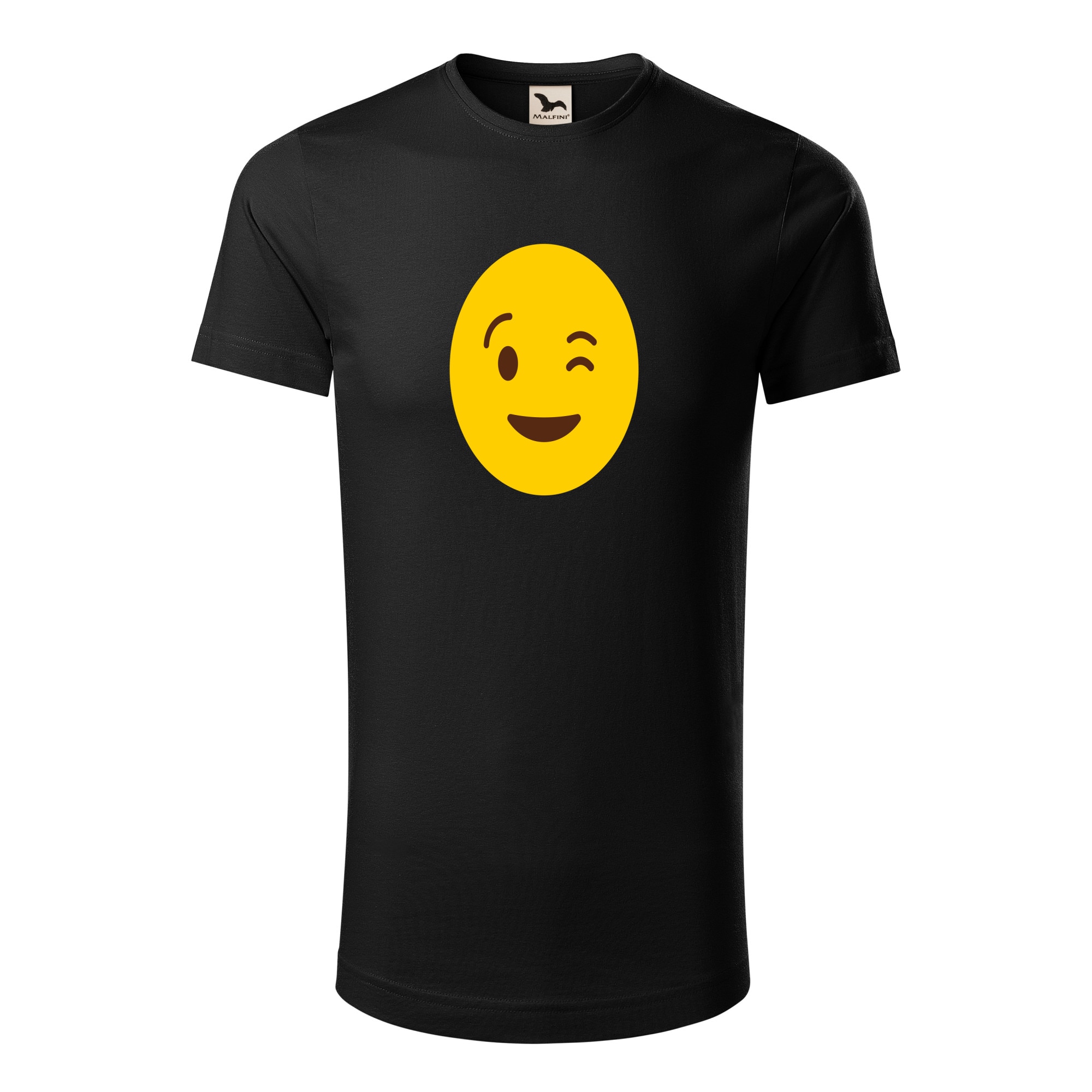 Tricou barbati clasic, Malfini, Emoji Ok Pal Face, Negru, S