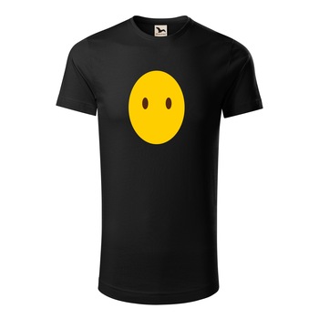 Tricou barbati clasic, Malfini, Emoji Silent Face, Negru, S Tricou barbati clasic, Malfini, Emoji Silent Face, Negru, S