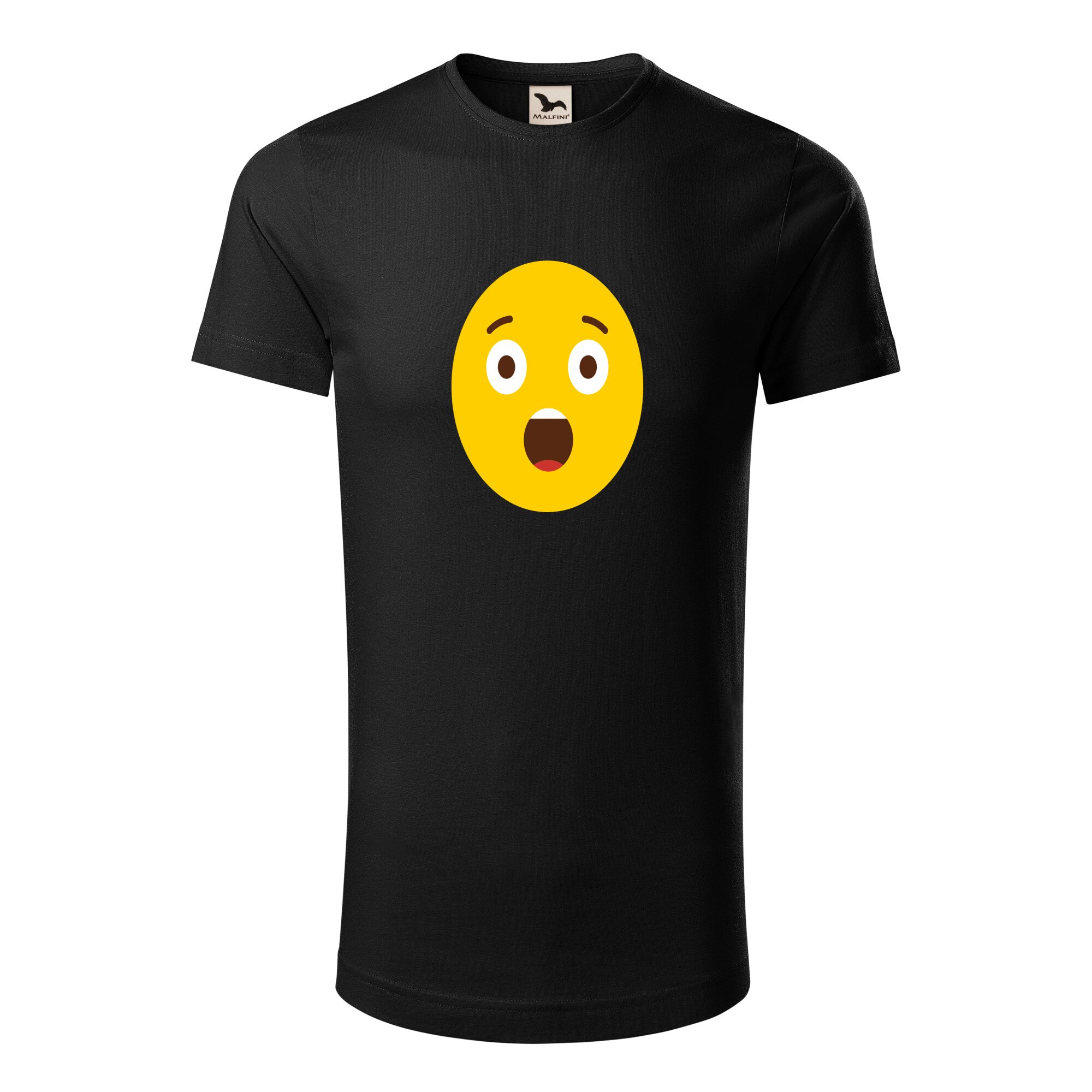 Tricou barbati clasic, Malfini, Emoji Speechless Face, Negru, S