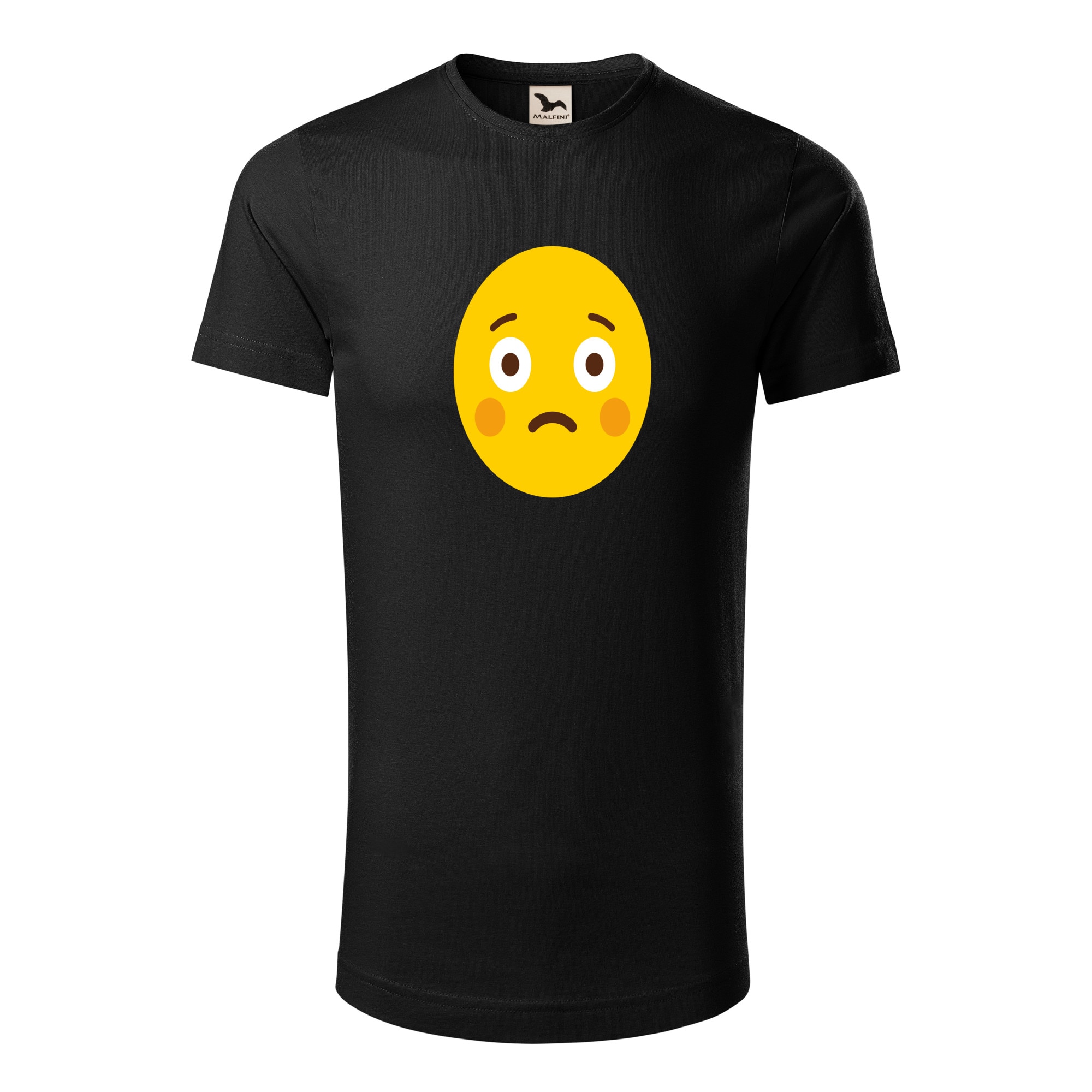 Tricou barbati clasic, Malfini, Emoji Depressed with tears Face, Negru, S