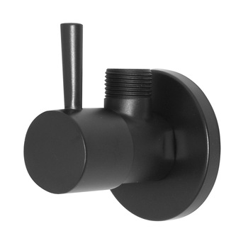 Robinet de trecere negru mat cu valva Kerra 1/2 Robinet de trecere negru mat cu valva Kerra 1/2