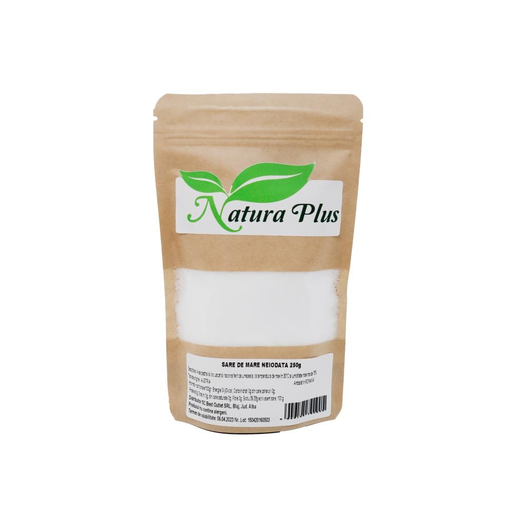 Sare de Mare Neiodata 250 G Natura Plus