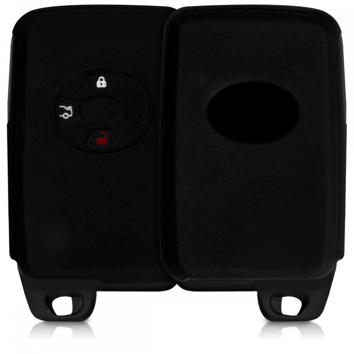 Husa Cheie Auto pentru Toyota - 4 Butoane, Silicon, Negru, 42790.01