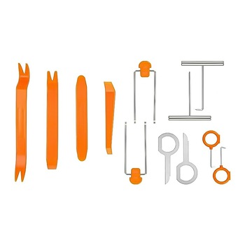 Set 12 instrumente reparare, instalare si indepartare consola centrala si alte garnituri masina, Portocaliu, BBL1852 Set 12 instrumente reparare, instalare si indepartare consola centrala si alte garnituri masina, Portocaliu, BBL1852