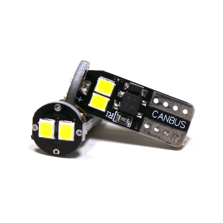 Autó LED izzó, motoLEDy, T10 W5W, CANBUS, Többfunkciós, Többszínű, 10 darabos készlet, 12-18V, 400lm, 360 fokos sugárzási szög, 50 000 órás élettartam, polaritásmentes, alacsony fogyasztás, azonnali indítás, ütésálló, SMD 3030 diódák