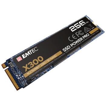 Solid State Drive (SSD) EMTEC X300 Power Pro, 256GB, NVMe, M.2. Solid State Drive (SSD) EMTEC X300 Power Pro, 256GB, NVMe, M.2.