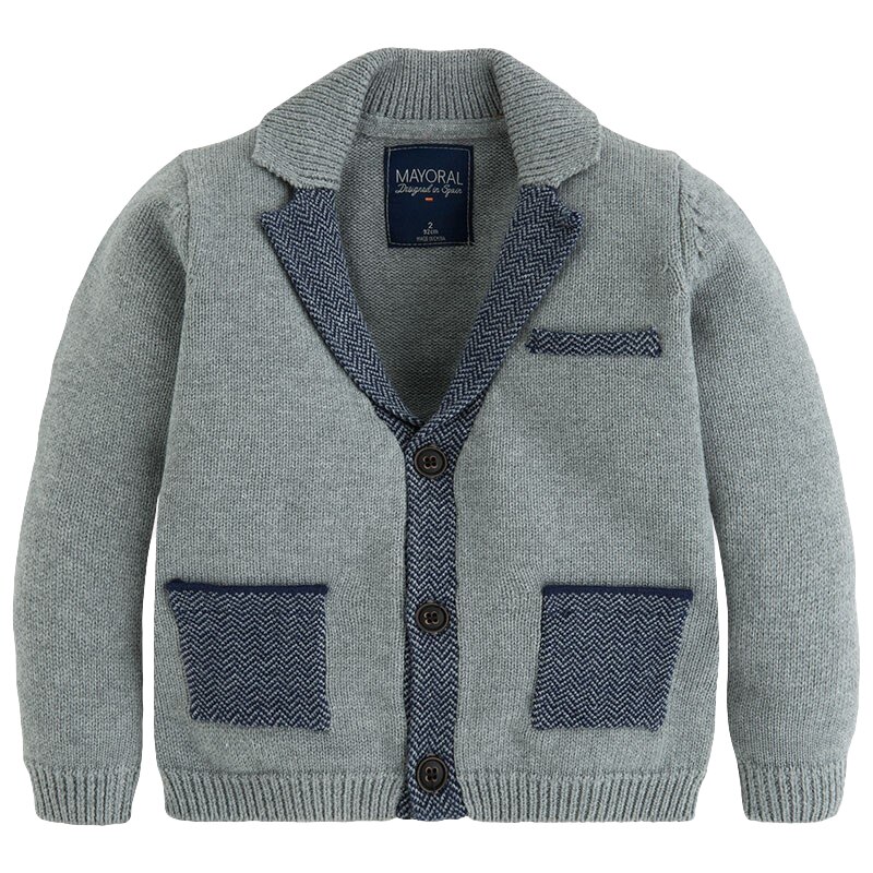 Pulover, Mayoral, baieti, gri, 2 ani
