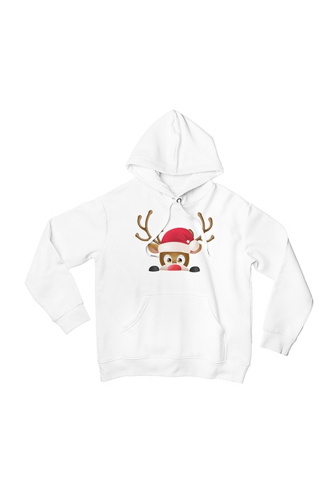 Hanorac Barbati de Craciun The little Rudolf, alb, Alb