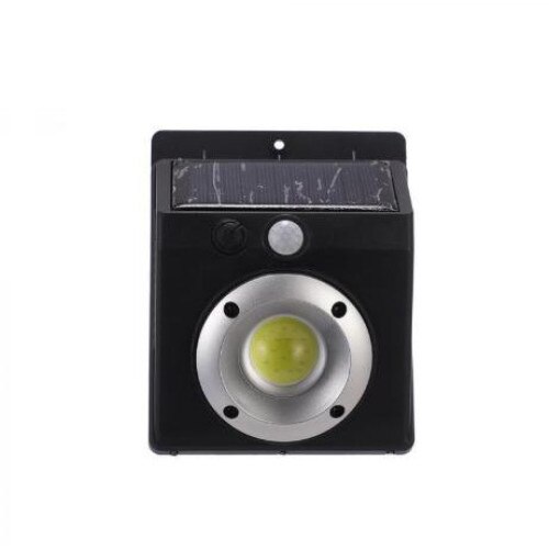 Lampa solara cu LED COB LF-1628, senzor de miscare, buton ON/OFF, Negru