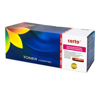 Toner cartridge Certo compatibil cu CC533A/CRG-718, 2800 pagini, Magenta Toner cartridge Certo compatibil cu CC533A/CRG-718, 2800 pagini, Magenta