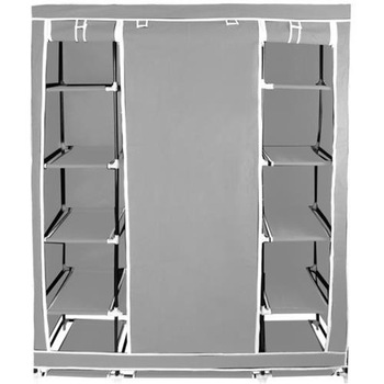 Dulap dublu cu rafturi, 175x135x45cm, gri iso trade 14242 Dulap dublu cu rafturi, 175x135x45cm, gri iso trade 14242