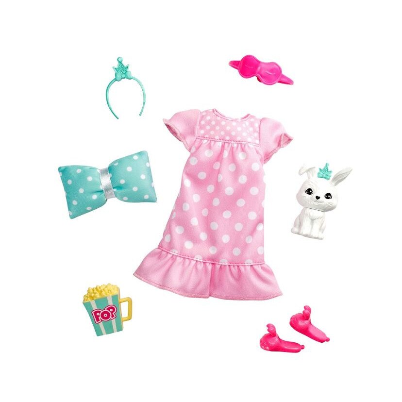 Set de imbracaminte Barbie, Princess adventure tinuta completa cu iepuras, 3 ani+