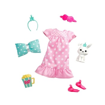 Set de imbracaminte Barbie, Princess adventure tinuta completa cu iepuras, 3 ani+ Set de imbracaminte Barbie, Princess adventure tinuta completa cu iepuras, 3 ani+