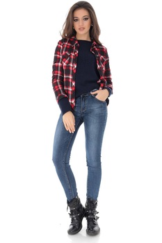 Camasa rosie, ROH, cu buzunare - BR2099 Camasa rosie, ROH, cu buzunare - BR2099