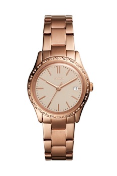 fossil ceas cu bratara din otel inoxidabil si decorata cu cristale auriu rose imagen 48_0_
0