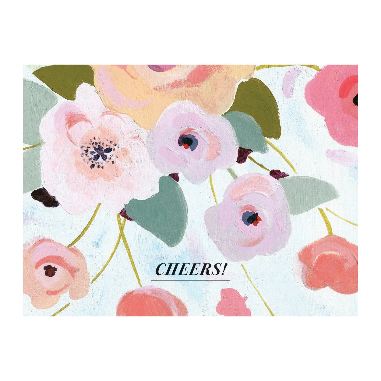 Carte postala - Painted Petals - mai multe modele, Multicolor, Carte postala, Carton