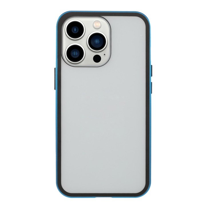 Магнитен 360° Kейс за iPhone 13 Pro Max с предно и задно стъкло, Син