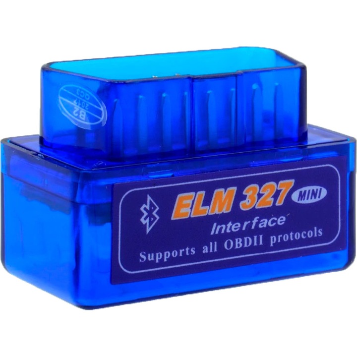 Instrument diagnosticare auto, Univerzális, Plastic, Bluetooth, OBD2, Albastru