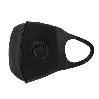 Masca de protectie cu valva, reutilizabila, din burete, MA-720-77, Negru Masca de protectie cu valva, reutilizabila, din burete, MA-720-77, Negru