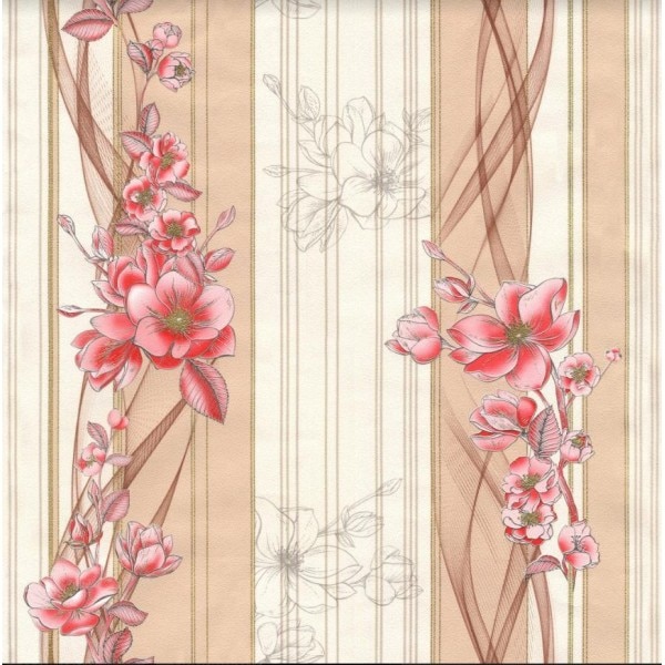 Tapet DEGRETS 068-09 hartie Niya rosu, 0.53m x 10.05m, 5.3 mp