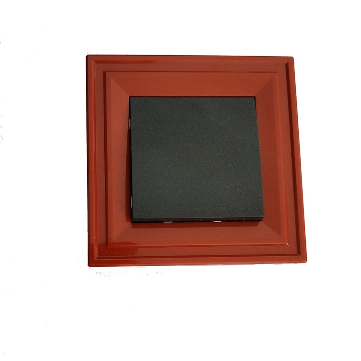 LB Light Classic kapcsoló, fekete, piros keret