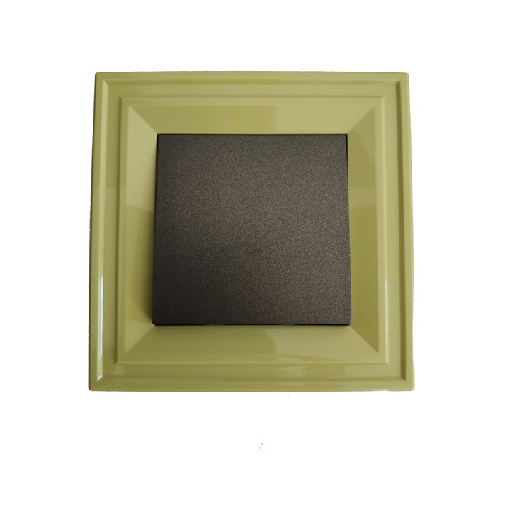 LB Light Classic kapcsoló, grafit fekete, zöld keret