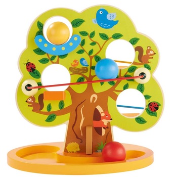 Copacul educativ Traseul Mingiutelor, din lemn - Krista® Copacul educativ Traseul Mingiutelor, din lemn - Krista®