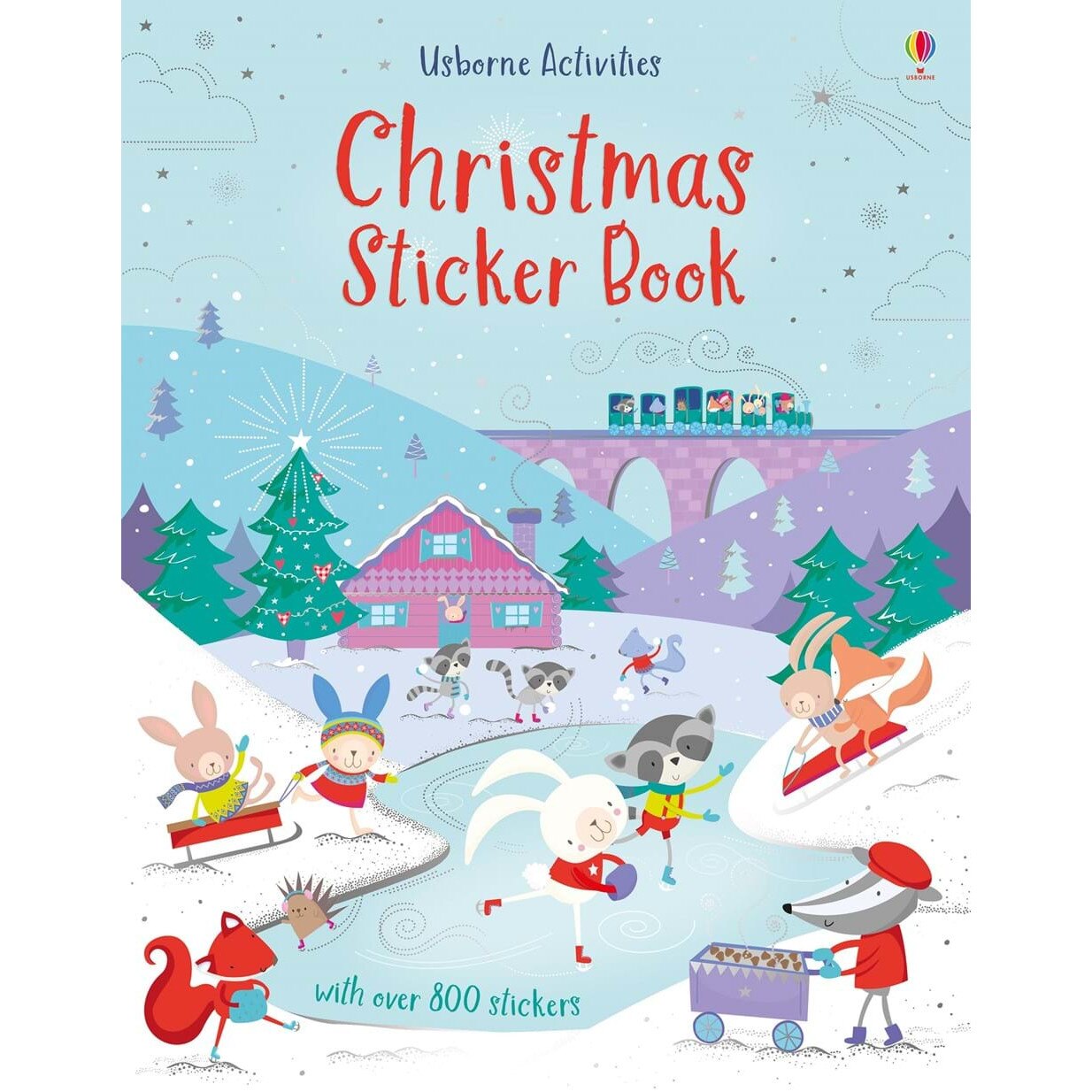 Carte cu abtibilduri, Christmas sticker book, Usborne