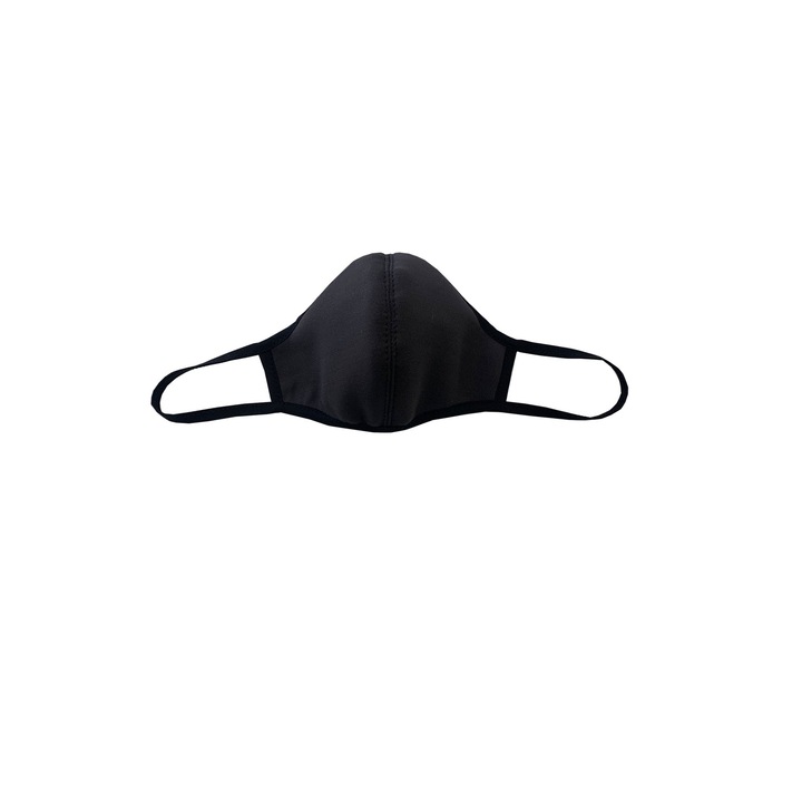 Masca reutilizabila, OEM, neopren si polipropilena, maro inchis, 2 straturi, copii