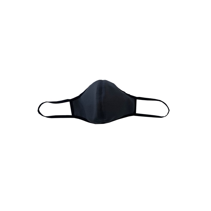 Masca reutilizabila, OEM, neopren si polipropilena, gri inchis, 2 straturi