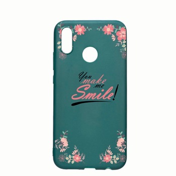 Husa Huawei P20 Lite, You Make Me Smile, rezistenta la uzura, anti-alunecare, din silicon Premium, forest green 4 Husa Huawei P20 Lite, You Make Me Smile, rezistenta la uzura, anti-alunecare, din silicon Premium, forest green 4