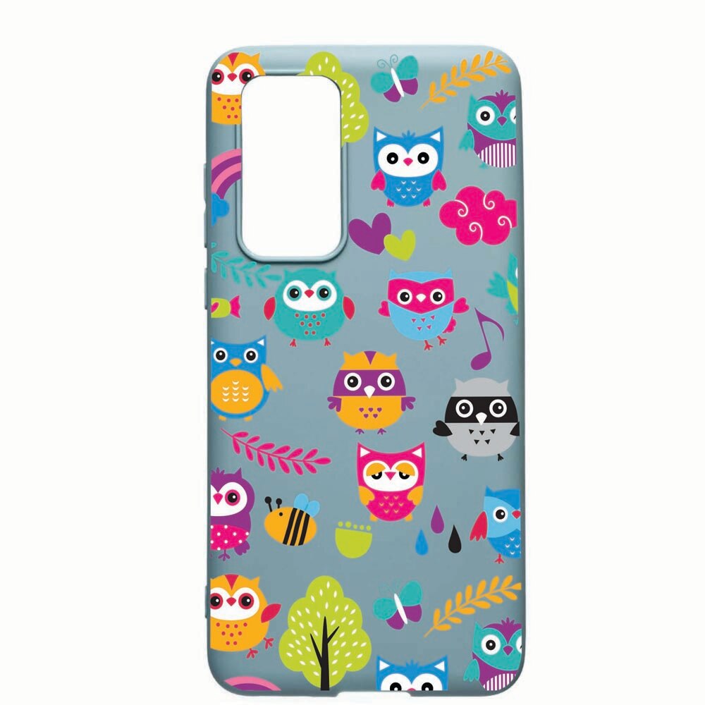 Husa Samsung Galaxy S20, Owl, rezistenta la uzura, anti-alunecare, din silicon Premium, cornflower 43