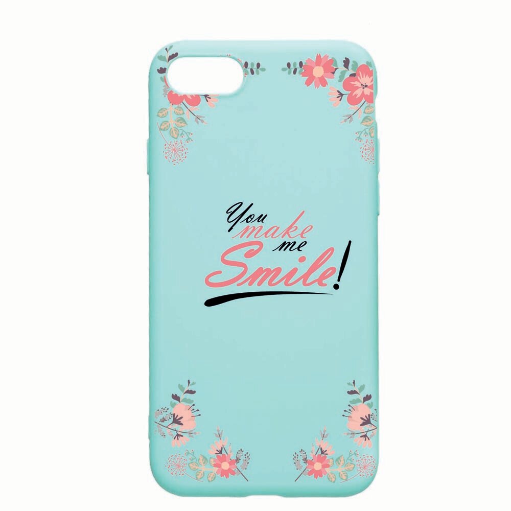 Husa Apple iPhone SE 2 / iPhone 7 / iPhone 8, You Make Me Smile, rezistenta la uzura, anti-alunecare, din silicon Premium, mint 4