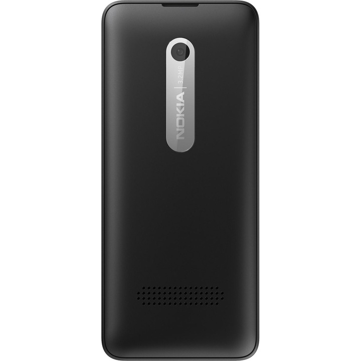 Nokia 301 mobiltelefon, Kártyafüggetlen, Dual SIM, Fekete