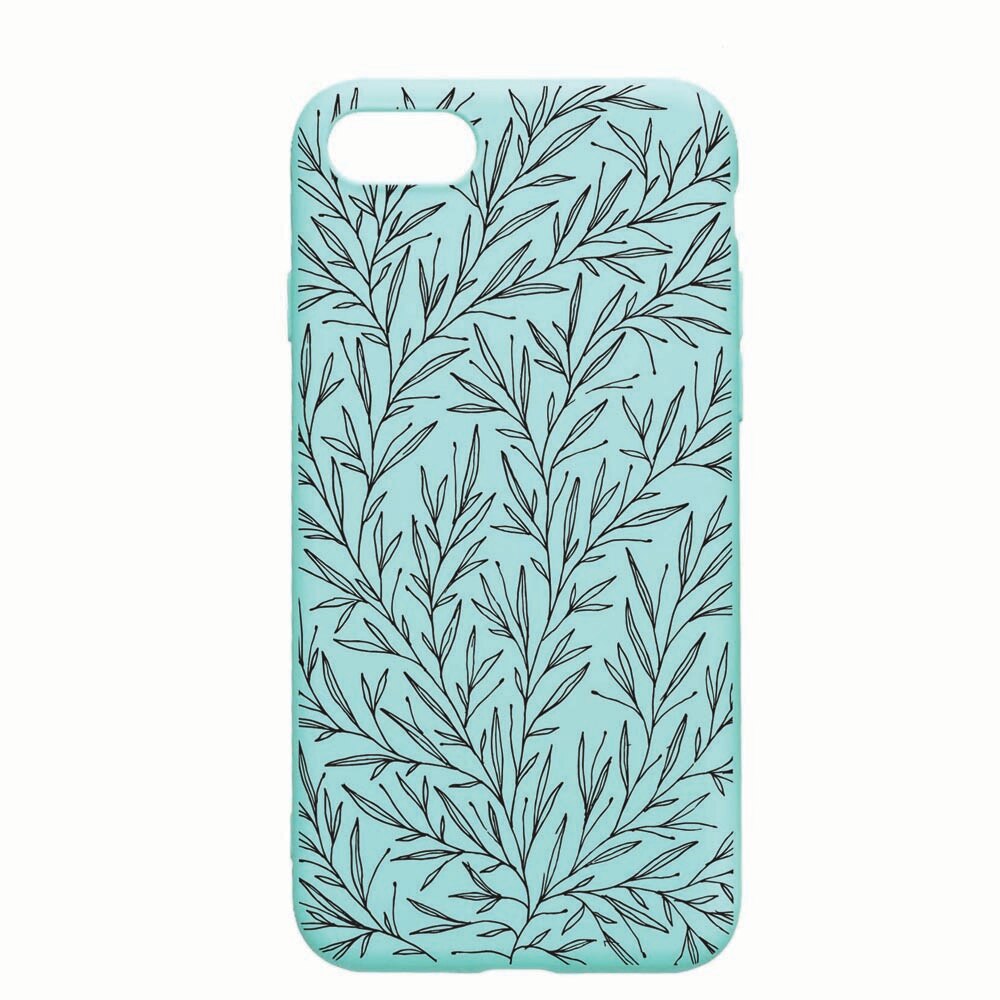 Husa Apple iPhone SE 2 / iPhone 7 / iPhone 8, Leaf, rezistenta la uzura, anti-alunecare, din silicon Premium, mint 17