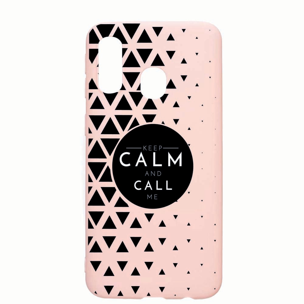 Husa Huawei P Smart 2019, Keep Calm, rezistenta la uzura, anti-alunecare, din silicon Premium, Pink Sand 2