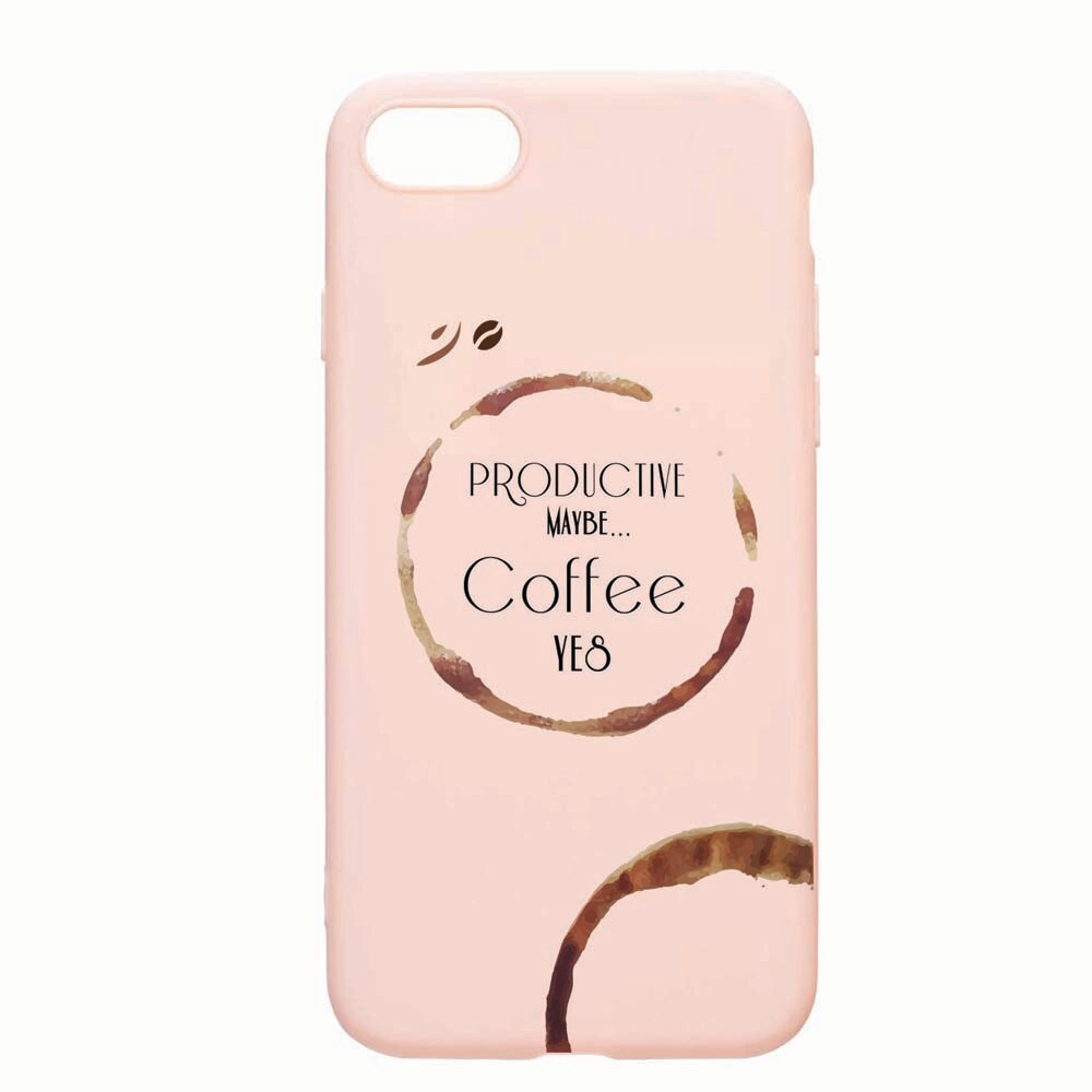 Husa Apple iPhone SE 2 / iPhone 7 / iPhone 8, Coffee, rezistenta la uzura, anti-alunecare, din silicon Premium, Pink Sand 33