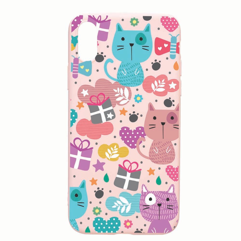 Husa Samsung Galaxy A10, Lovely Cat, rezistenta la uzura, anti-alunecare, din silicon Premium, Pink Sand 41