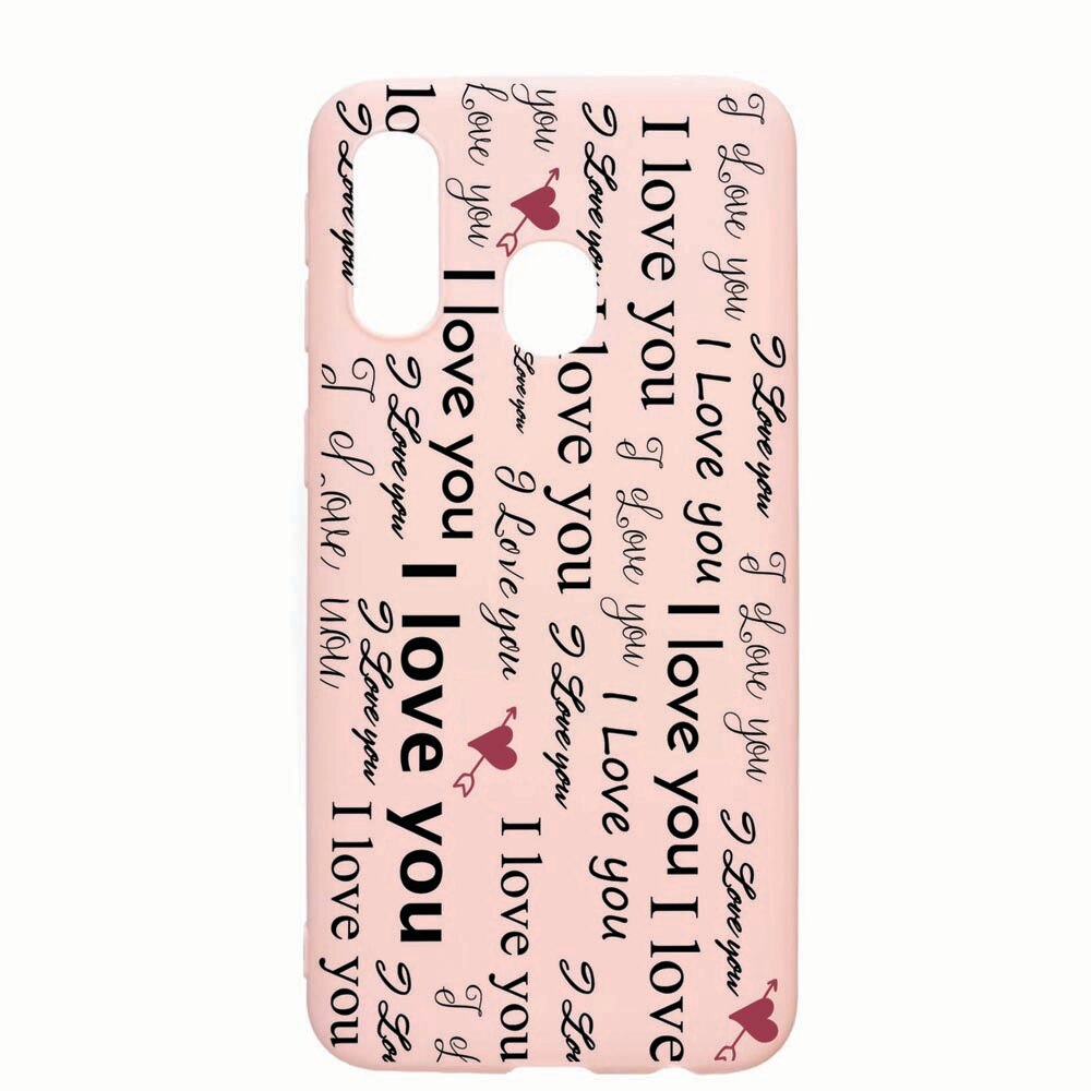 Husa Huawei P Smart 2019, I Love You, rezistenta la uzura, anti-alunecare, din silicon Premium, Pink Sand 40