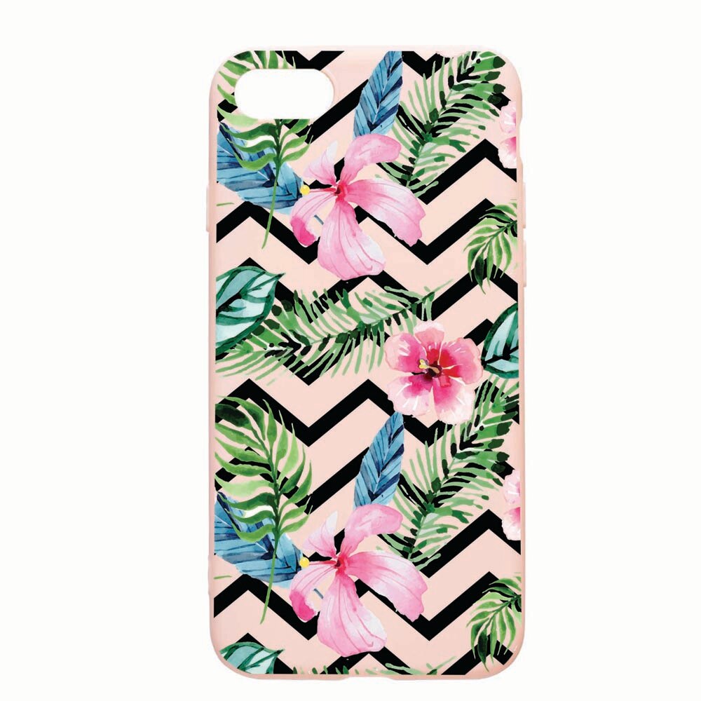 Husa Apple iPhone SE 2 / iPhone 7 / iPhone 8, Tropical, rezistenta la uzura, anti-alunecare, din silicon Premium, Pink Sand 49